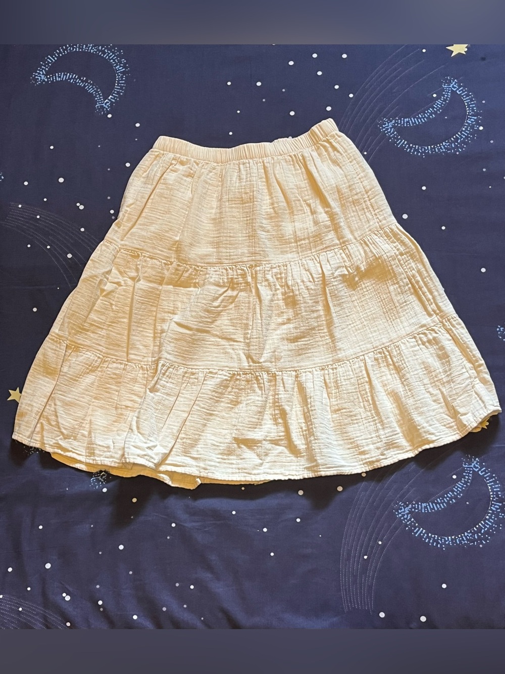 Girls Sz 8 Cat & Jack Cream Tiered Skirt